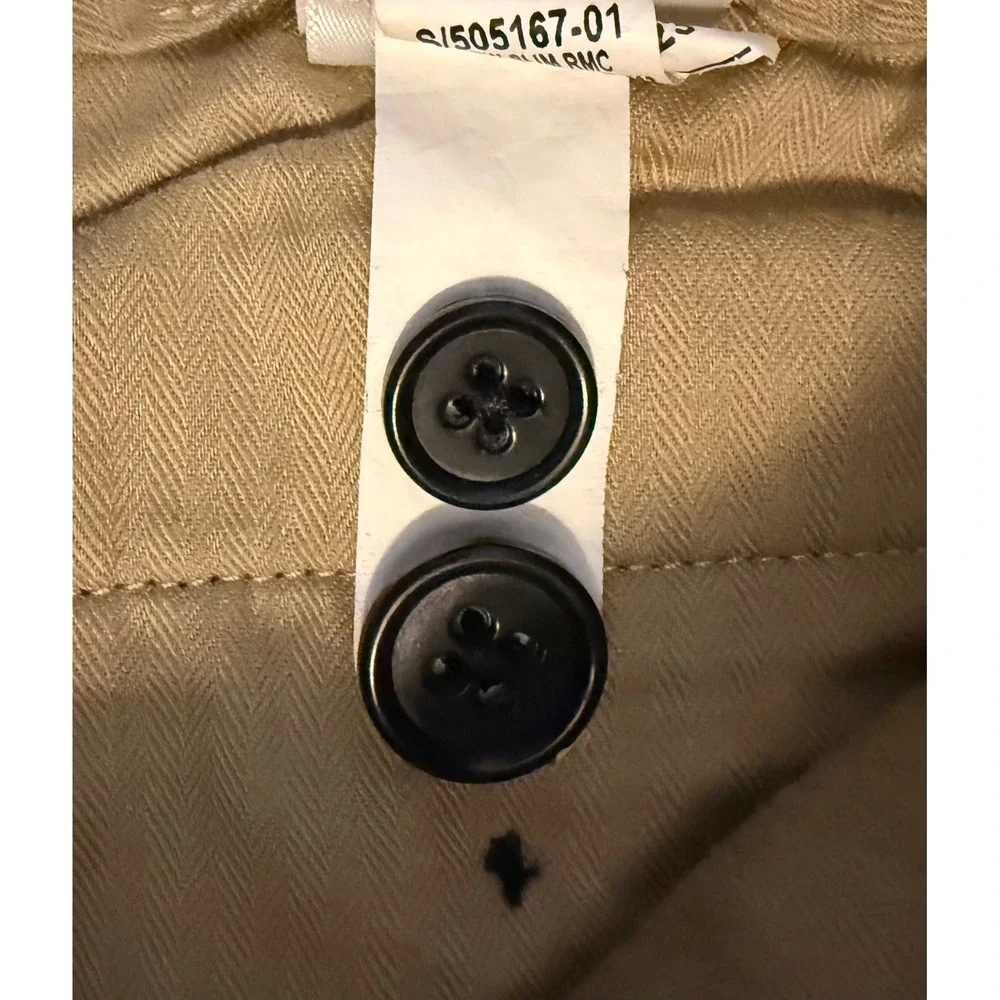 Banana Republic Slim Chino Pants Mens 34x32 Grey Stretch Cotton Twill Trousers
